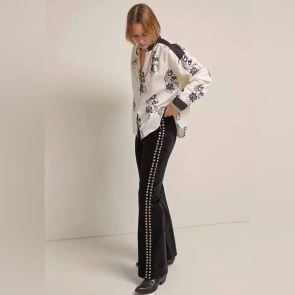 Alix Of Bohemia - Women's Charlie Rodeo Velvet Pant - Black. Size: M. NWT - Picture 16 of 17